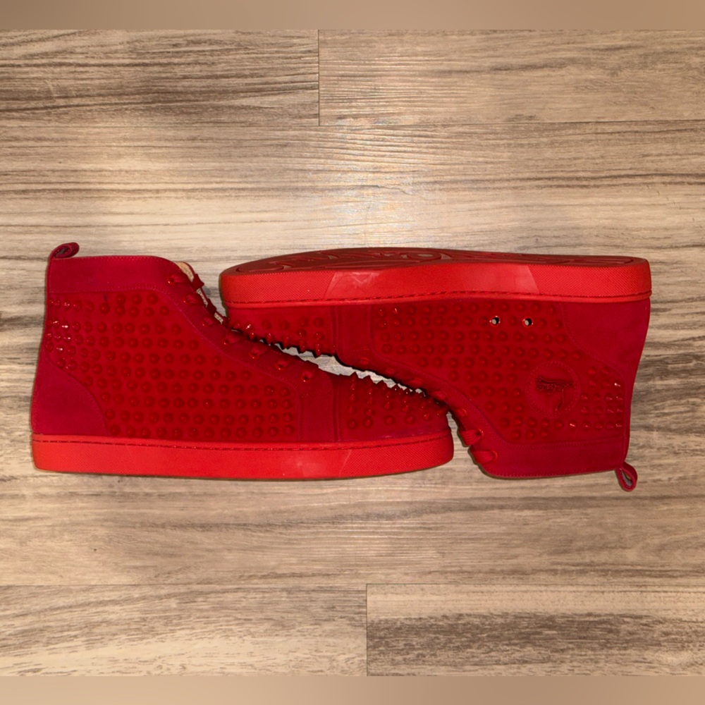 Louis Vuitton Red High-Top Sneakers